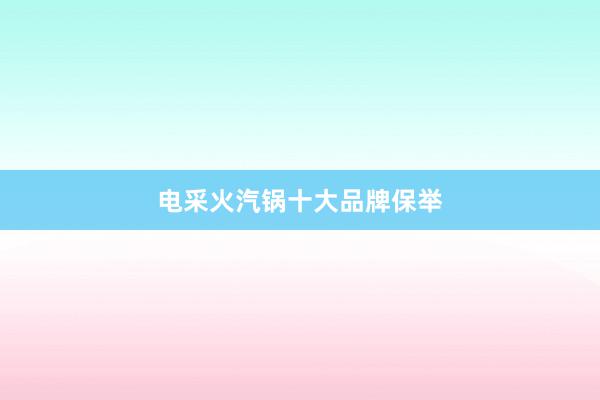 电采火汽锅十大品牌保举